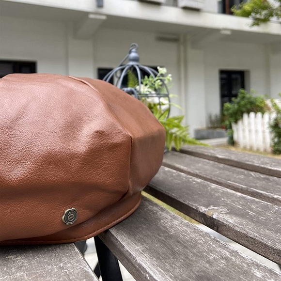 Entré Parlee Mahagony Brown Beret Cap Hat - Picture 4 of 8